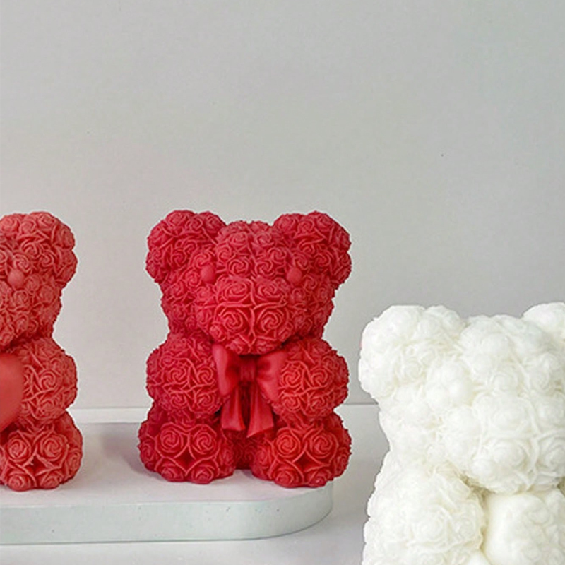 Rose Bow Bear Candle Silicone  - đánh giá và giá Soap Making Gifts