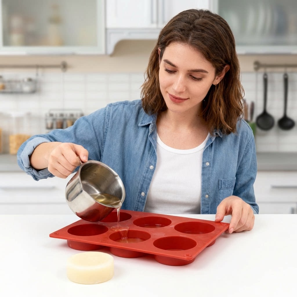 Round Silicone Soap Mold DIY H - đánh giá và giá Soap Making Instructions